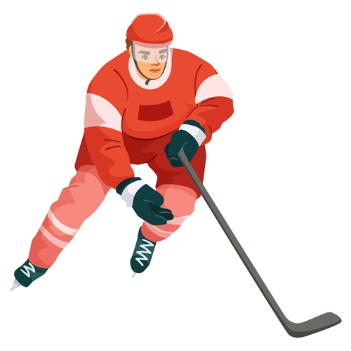 Ice Hockey Star Transparent Sticker – Action Sports Wall Décor